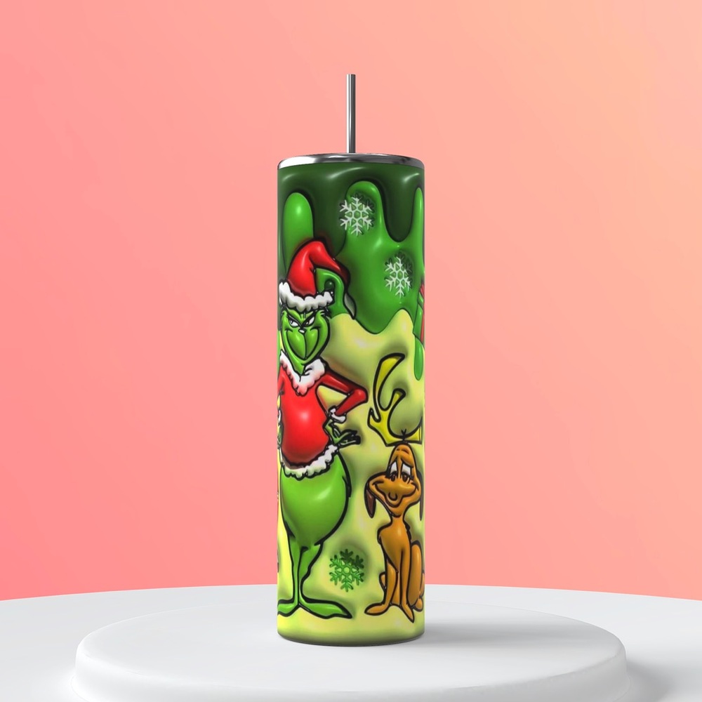 Grinch Cindy Lou Max 3D puffy tumbler 20 oz
